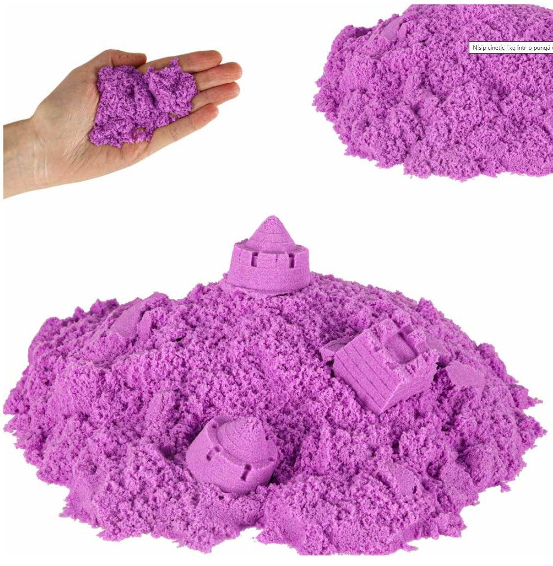 Nisip kinetic, Zola®,  1 kg, usor de modelat, mov Nisip kinetic, Zola®,  1 kg, usor de modelat, mov